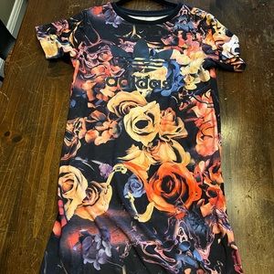 Adidas floral tee shirt dress